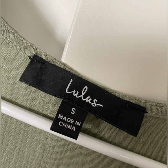 Lulus Wrap Much Obliged Maxi Dress Olive Green Size Small - Picture 5 of 6